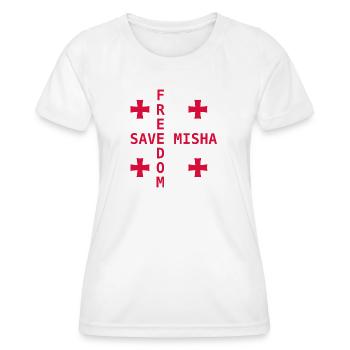 SAVE MISHA - Women's Functional T-Shirt - white - Front - AI Model Female 172 dark (172cm)