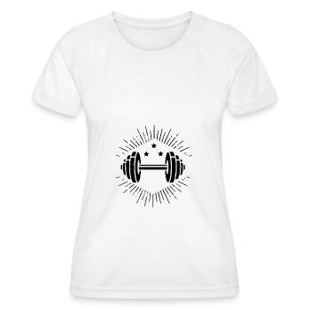 Musculation - Haltérophilie Fitness Workout Gym - T-shirt sport Femme - blanc - Devant - AI Model Female 172 dark (172cm)