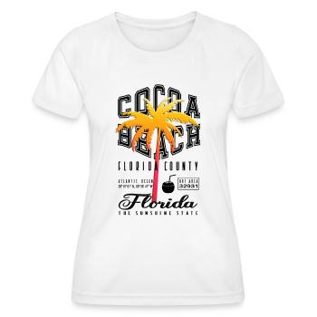 Florida cocoa beach palme county holiday usa - Frauen Funktions-T-Shirt - Weiß - Vorne - AI Model Female 172 dark (172cm)