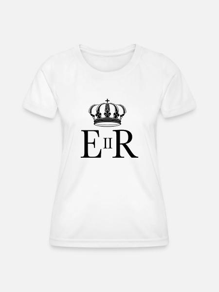 Queen Elizabeth II - Frauen Funktions-T-Shirt - Weiß
