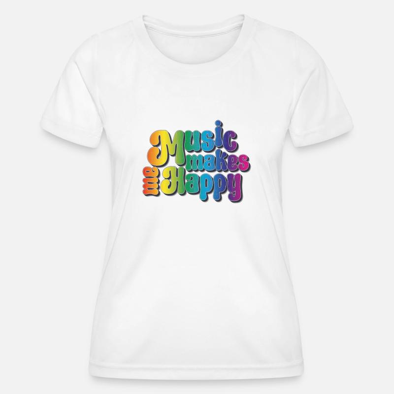 Musik gør mig glad - Funktionsshirt til damer - hvid