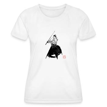 Samurai Finishing Fight - Women's Functional T-Shirt - white - Front - AI Model Female 172 dark (172cm)