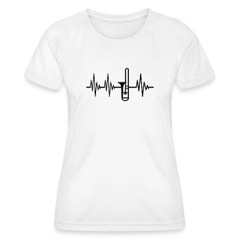 Saxophone Battement de cœur idée Cadeau Saxophone - T-shirt sport Femme - blanc - Devant - AI Model Female 172 dark (172cm)