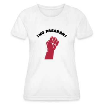No Pasaran - Ils ne passeront pas ! - T-shirt sport Femme - blanc - Devant - AI Model Female 172 dark (172cm)