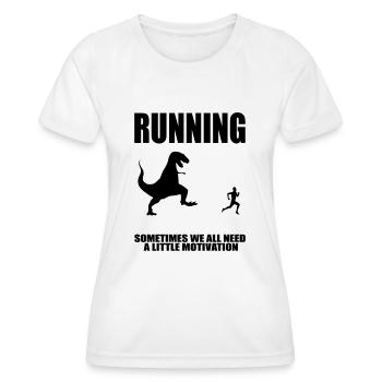 running motivation - Women's Functional T-Shirt - white - Front - AI Model Female 172 dark (172cm)