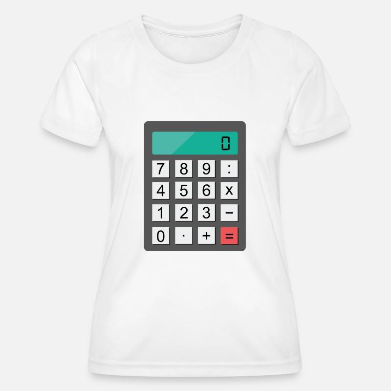 calculator - Women's Functional T-Shirt - white