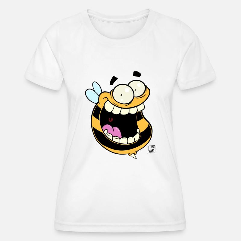 Bee crazy - Women's Functional T-Shirt - white