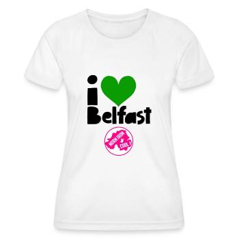 Belfast Northern Ireland - Women's Functional T-Shirt - white - Front - AI Model Female 172 dark (172cm)