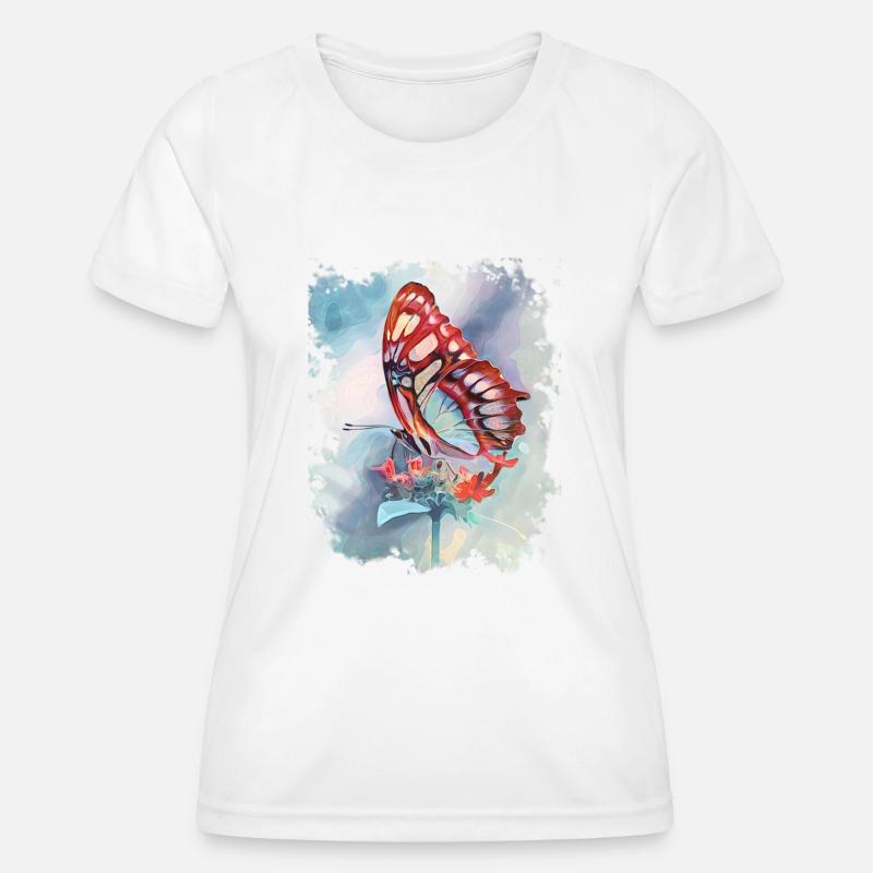 butterfly - Women's Functional T-Shirt - white