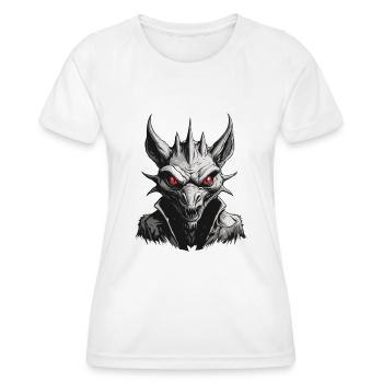 Chupacabra / Sucking Creature / Monster /Spain - Women's Functional T-Shirt - white - Front - AI Model Female 172 dark (172cm)