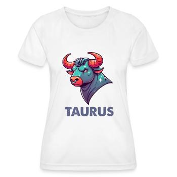 Taurus Cartoon - Women's Functional T-Shirt - white - Front - AI Model Female 172 dark (172cm)