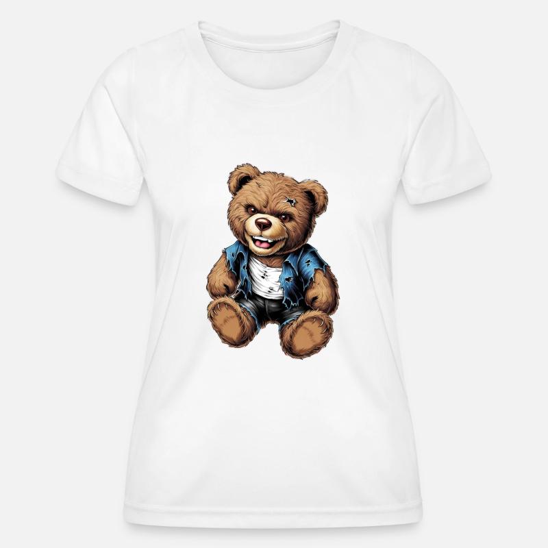 Teddy - Rock on ! - Women's Functional T-Shirt - white
