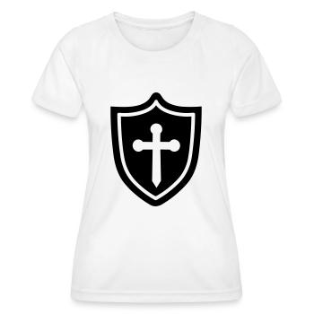 shield - Women's Functional T-Shirt - white - Front - AI Model Female 172 dark (172cm)