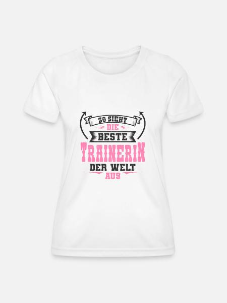 Trainerin - Frauen Funktions-T-Shirt - Weiß