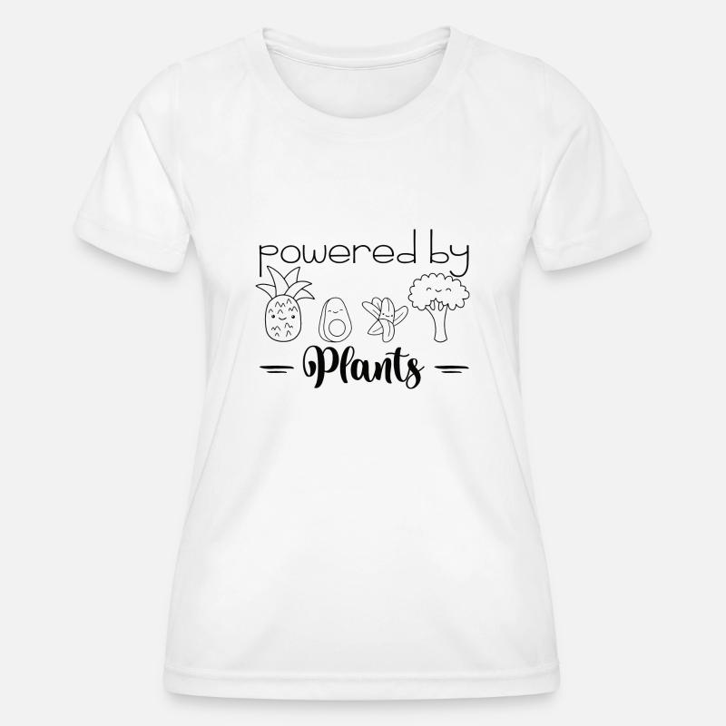 powered by plants - Women's Functional T-Shirt - white