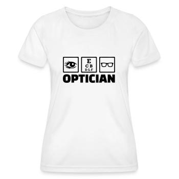 Optiker - Frauen Funktions-T-Shirt - Weiß - Vorne - AI Model Female 172 dark (172cm)