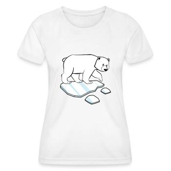 Eisbader Polarbär Winter swimming artic polar Winter - Women's Functional T-Shirt - white - Front - AI Model Female 172 dark (172cm)