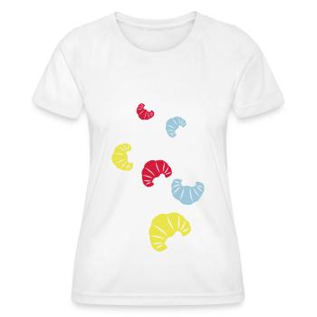Icône croissant - T-shirt sport Femme - blanc - Devant - AI Model Female 172 dark (172cm)