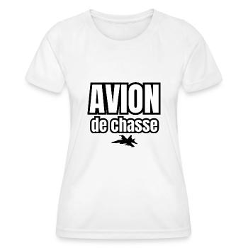 avion de chasse - T-shirt sport Femme - blanc - Devant - AI Model Female 172 dark (172cm)