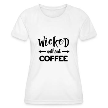Wicked sans café - T-shirt sport Femme - blanc - Devant - AI Model Female 172 dark (172cm)
