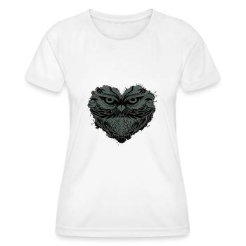 Eule "alte Eule" Eule im Herz - Frauen Funktions-T-Shirt - Weiß - Vorne - AI Model Female 172 dark (172cm)
