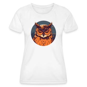 Owl Sunglasses Odd Eagle Owl - Women's Functional T-Shirt - white - Front - AI Model Female 172 dark (172cm)