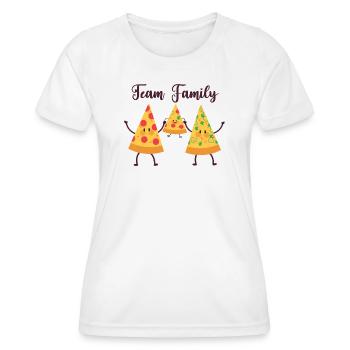 pizza familie - team family - Frauen Funktions-T-Shirt - Weiß - Vorne - AI Model Female 172 dark (172cm)