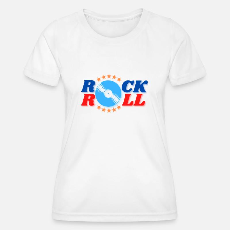 ROCK 'N' ROLL DISCO - Women's Functional T-Shirt - white