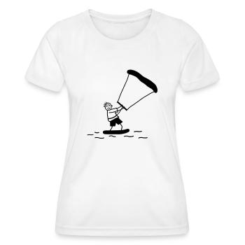 Kite Surfer - Frauen Funktions-T-Shirt - Weiß - Vorne - AI Model Female 172 dark (172cm)