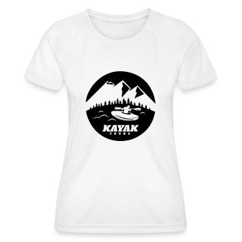 KAYAK TOUREN KANU RAFTING WASSER FLUSS SPORT MOTIV - Frauen Funktions-T-Shirt - Weiß - Vorne - AI Model Female 172 dark (172cm)
