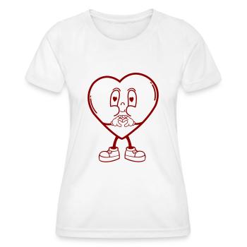 Coeur MR - T-shirt sport Femme - blanc - Devant - AI Model Female 172 dark (172cm)