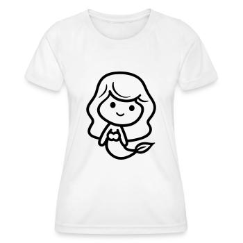 Sirène - T-shirt sport Femme - blanc - Devant - AI Model Female 172 dark (172cm)