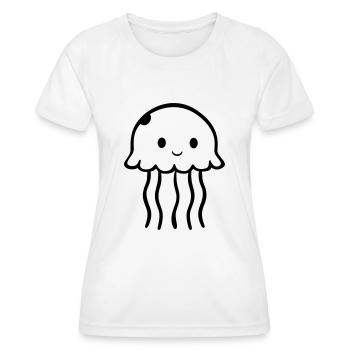 Qualle - Frauen Funktions-T-Shirt - Weiß - Vorne - AI Model Female 172 dark (172cm)