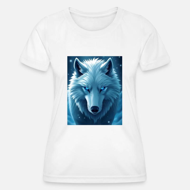 Anime Snow Wolf - Women's Functional T-Shirt - white