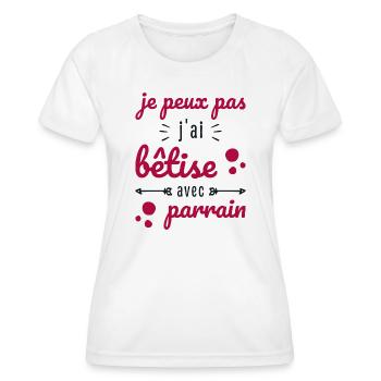 I Can't I Messed Up With Godfather Humor Gift - Women's Functional T-Shirt - white - Front - AI Model Female 172 dark (172cm)