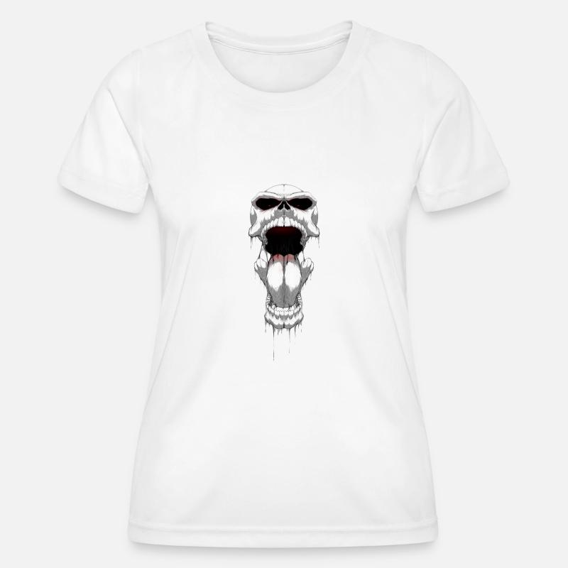 skull - Women's Functional T-Shirt - white