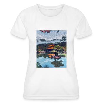 Kinkakuji, Kyoto, Japan - Women's Functional T-Shirt - white - Front - AI Model Female 172 dark (172cm)
