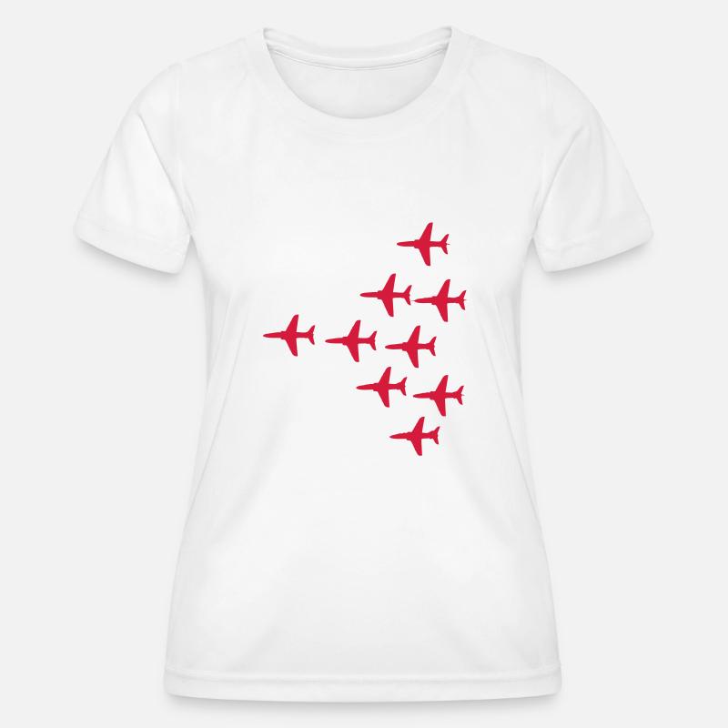 Red Arrows Vulcan 2007 Formation - Women's Functional T-Shirt - white