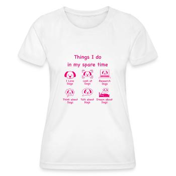Amoureux des chiens (rose) - T-shirt sport Femme - blanc - Devant - AI Model Female 172 dark (172cm)