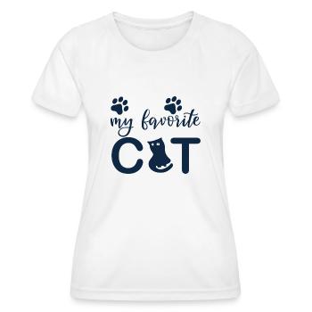 cat favorite - Frauen Funktions-T-Shirt - Weiß - Vorne - AI Model Female 172 dark (172cm)