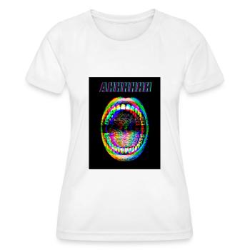Ahhhhhh, Mund - Frauen Funktions-T-Shirt - Weiß - Vorne - AI Model Female 172 dark (172cm)