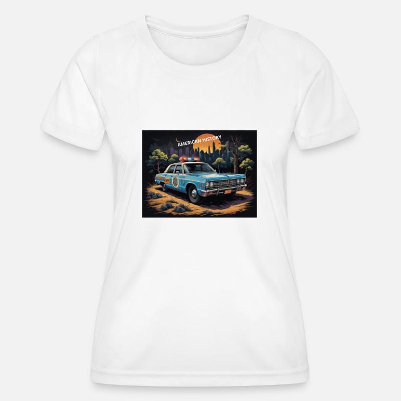 Police car - Women's Functional T-Shirt - white