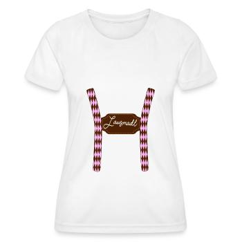 Tracht Lederhose Lausmadl Dirndl - Frauen Funktions-T-Shirt - Weiß - Vorne - AI Model Female 172 dark (172cm)