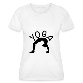 Yoga - T-shirt sport Femme - blanc - Devant - AI Model Female 172 dark (172cm)