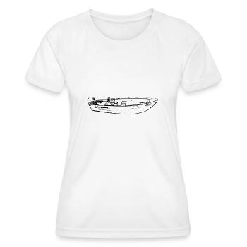 Boot - Frauen Funktions-T-Shirt - Weiß - Vorne - AI Model Female 172 dark (172cm)