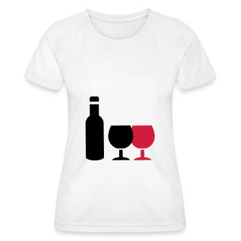 Wein Icon - Frauen Funktions-T-Shirt - Weiß - Vorne - AI Model Female 172 dark (172cm)