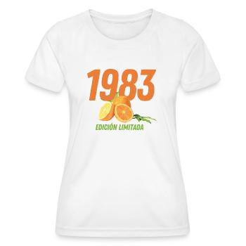 1983 - Edición Limitada - Frauen Funktions-T-Shirt - Weiß - Vorne - AI Model Female 172 dark (172cm)