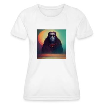 Singes de pierre - T-shirt sport Femme - blanc - Devant - AI Model Female 172 dark (172cm)