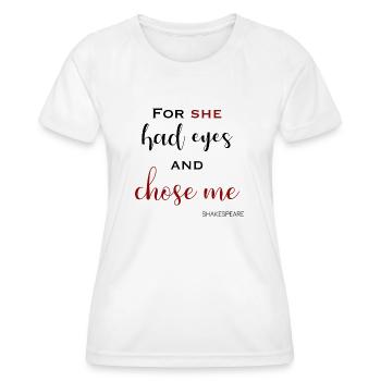 Shakespeares Satz - Frauen Funktions-T-Shirt - Weiß - Vorne - AI Model Female 172 dark (172cm)