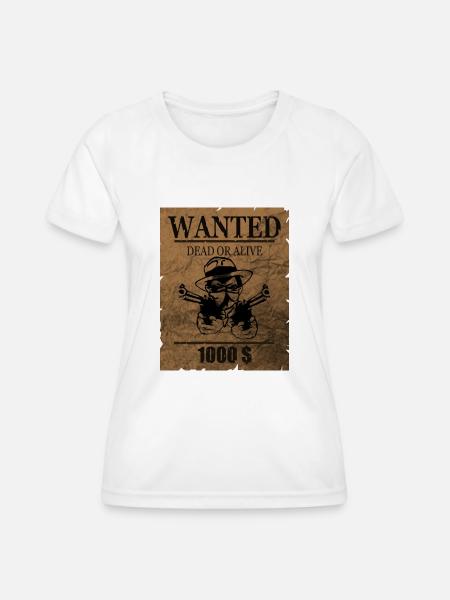 wanted - Frauen Funktions-T-Shirt - Weiß